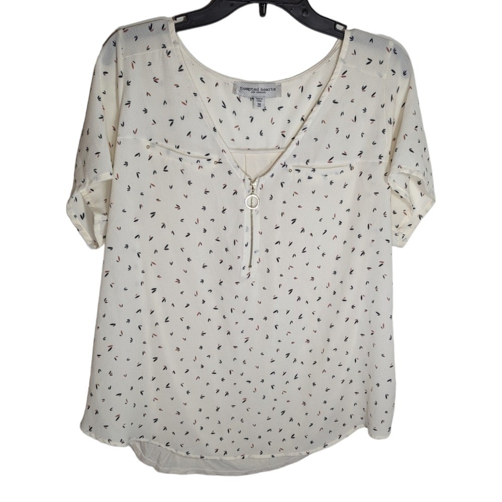 Tempted Hearts‎ Size 2X Off White Knit Top